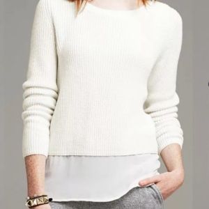 Banana Republic Sweater with Sheer Bottom Detail